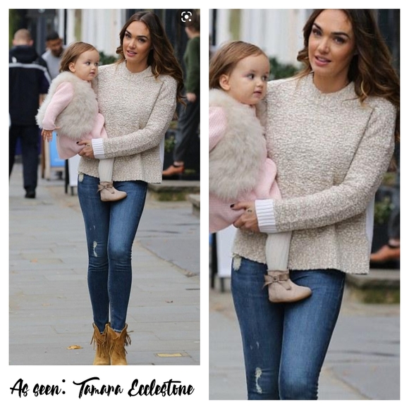 Rag & Bone • Trendy Fall Chunky Tan Rue Pullover Wool Sweater Knit Medium